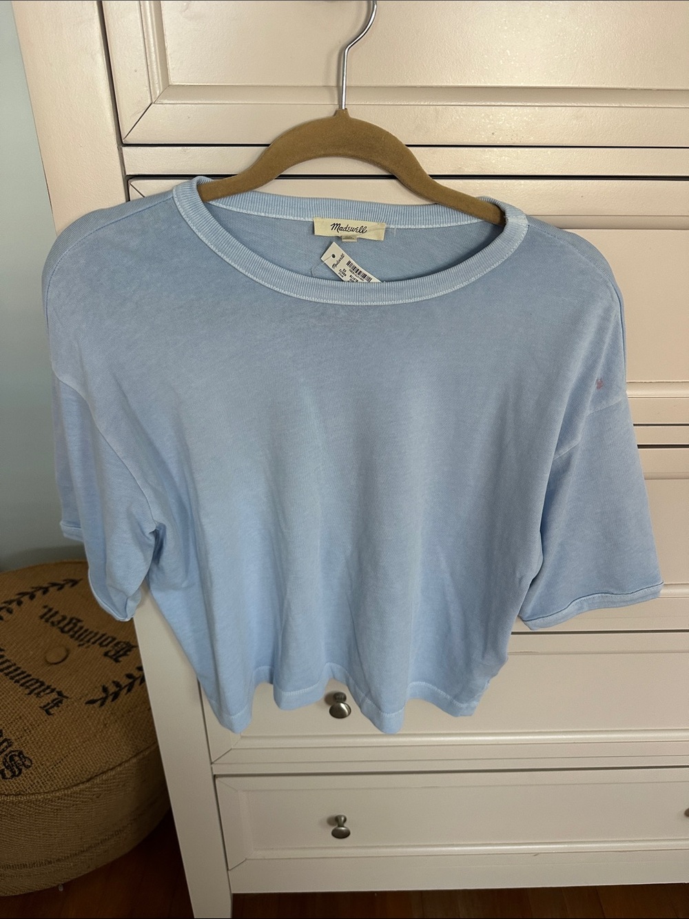 Madewell Light Blue Cropped Tee